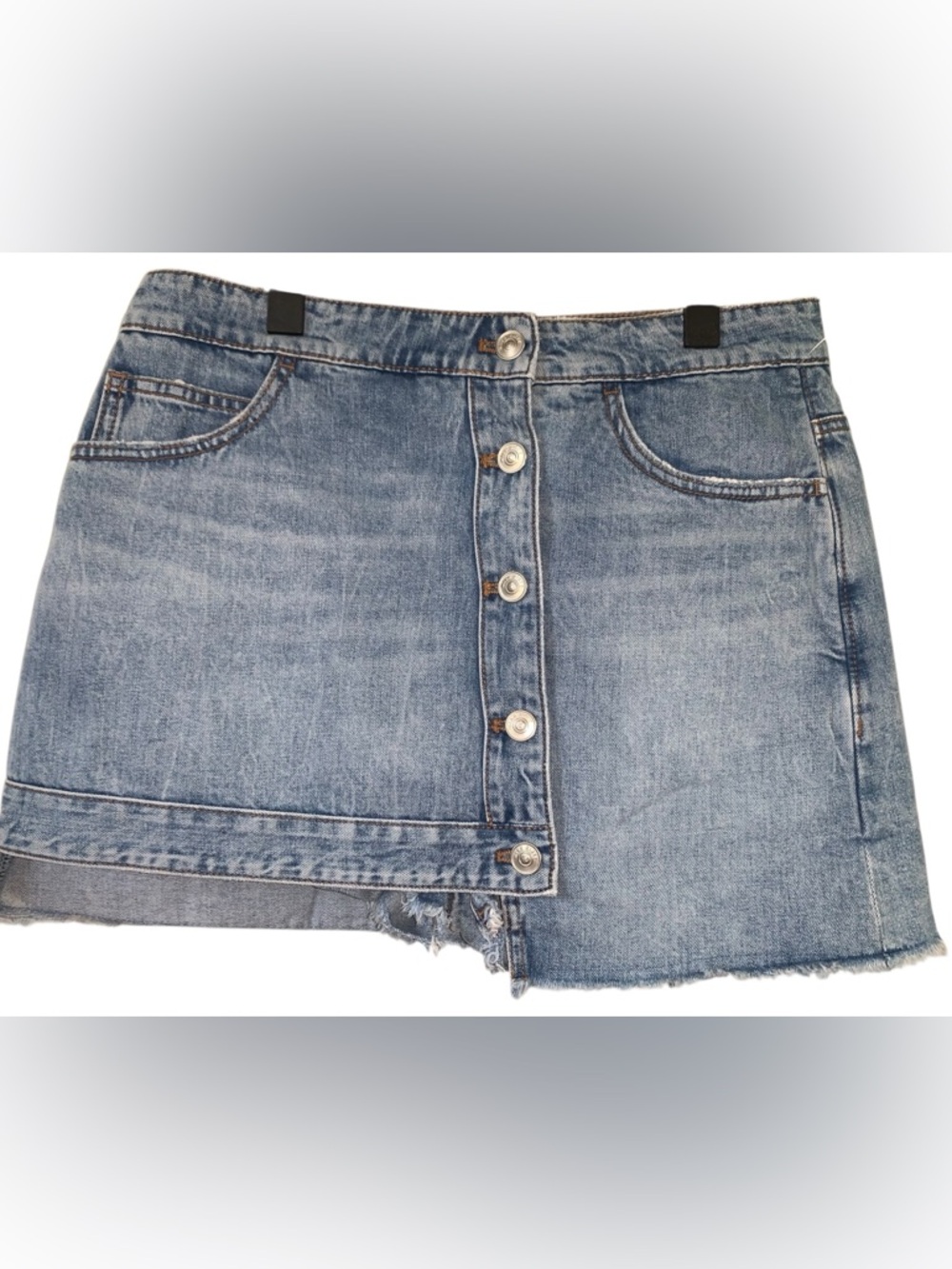 Archive Miss Sixty Denim Culotte Mini Skirt Y2K-Adjacent Button Front Size M 29 - Picture 7 of 16